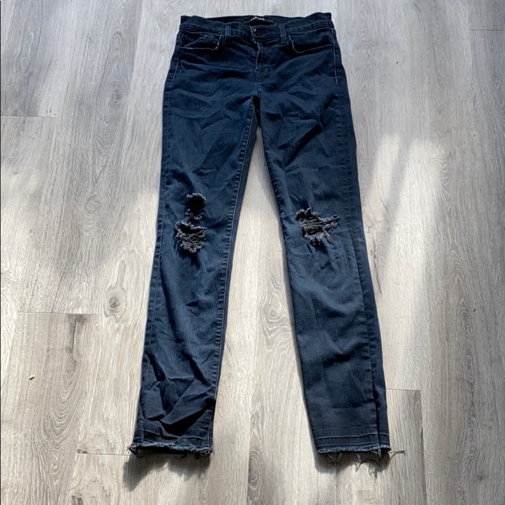 J Brand distressed straight leg jeans